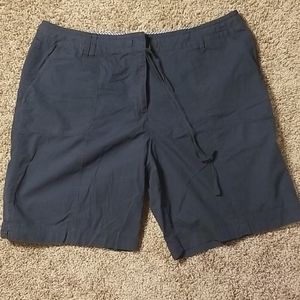 Navy, draw string, wide leg, shorts